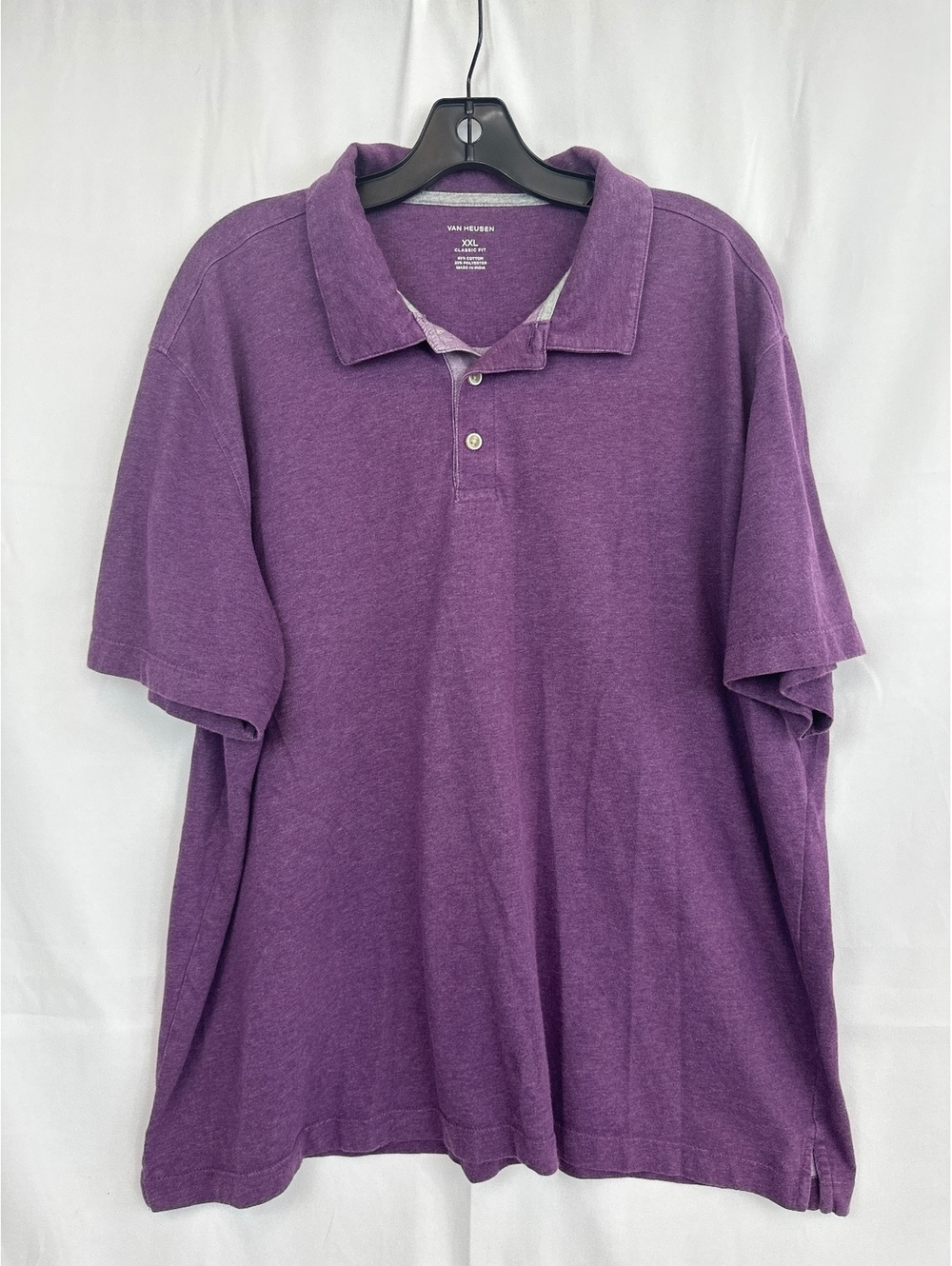 Van Heusen Classic Fit Purple Polo Shirt XXL